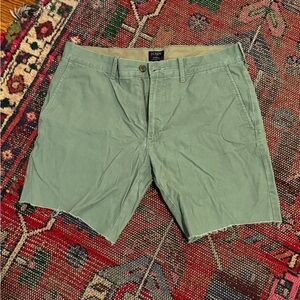 J. Crew Men's Green Cutoff Shorts